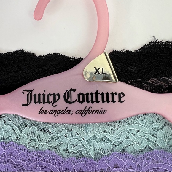 Juicy Couture Women’s Panties Sz XL Pkg/5 Lace Thongs No Panty Lines MSRP $38 - Picture 3 of 8